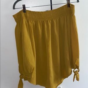Yellow off the shoulder top